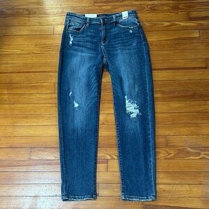 Judy Blue Dark Wash Straight Leg Mid Rise Jeans